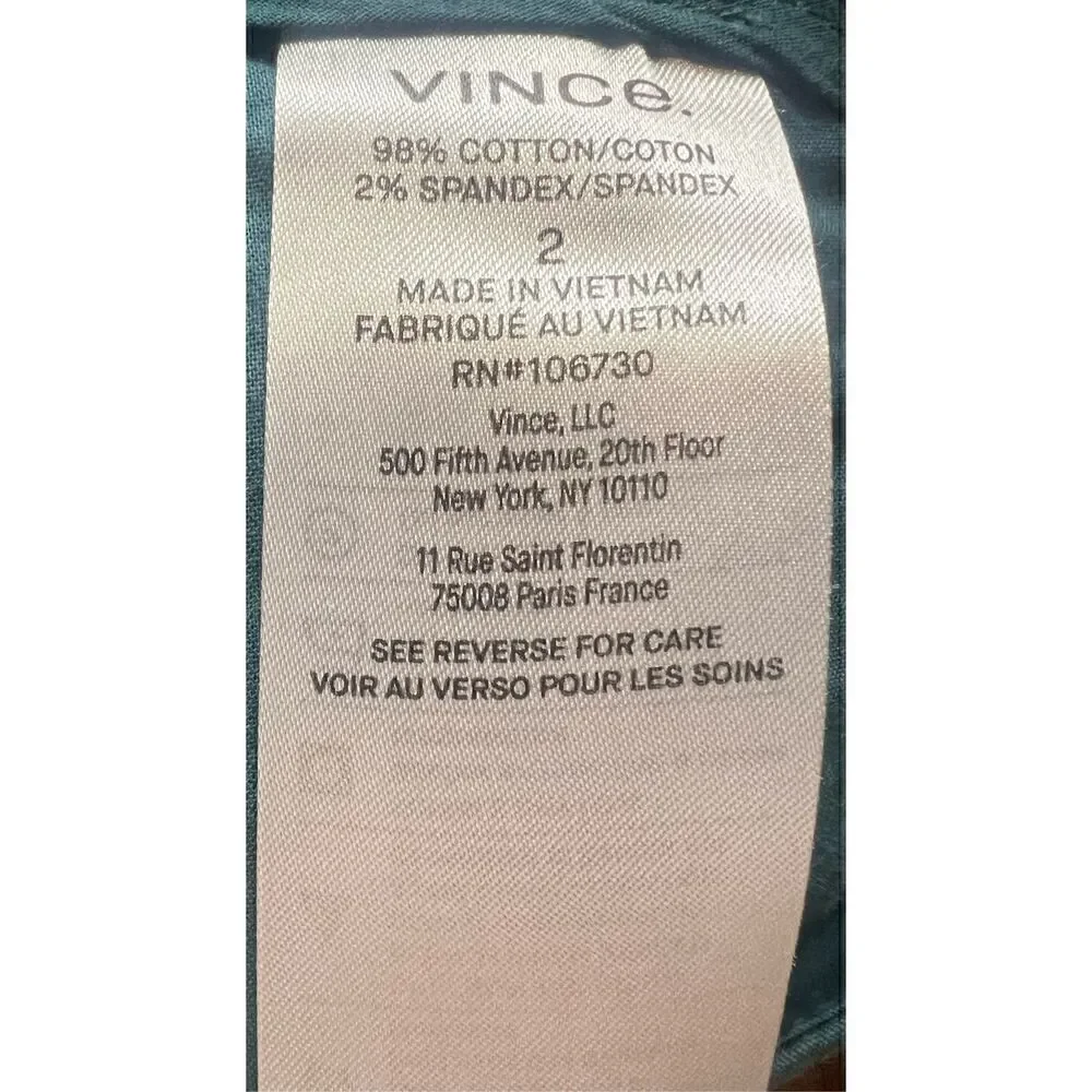 VINCE Coin Pocket Solid Shorts in Dark Blue NWT Size 2